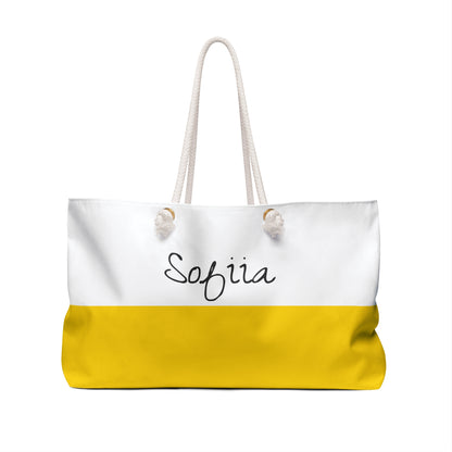 Personalized Ukraine Weekender Bag, Ukrainian Flag Travel Bag, Custom Name Heritage Tote, European Vacation Overnight Bag - Proud & Loyal