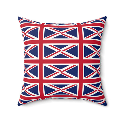 Personalized United Kingdom Union Jack Pattern Pillow | British Faux Suede Square Pillow - 20" x 20" - Proud & Loyal