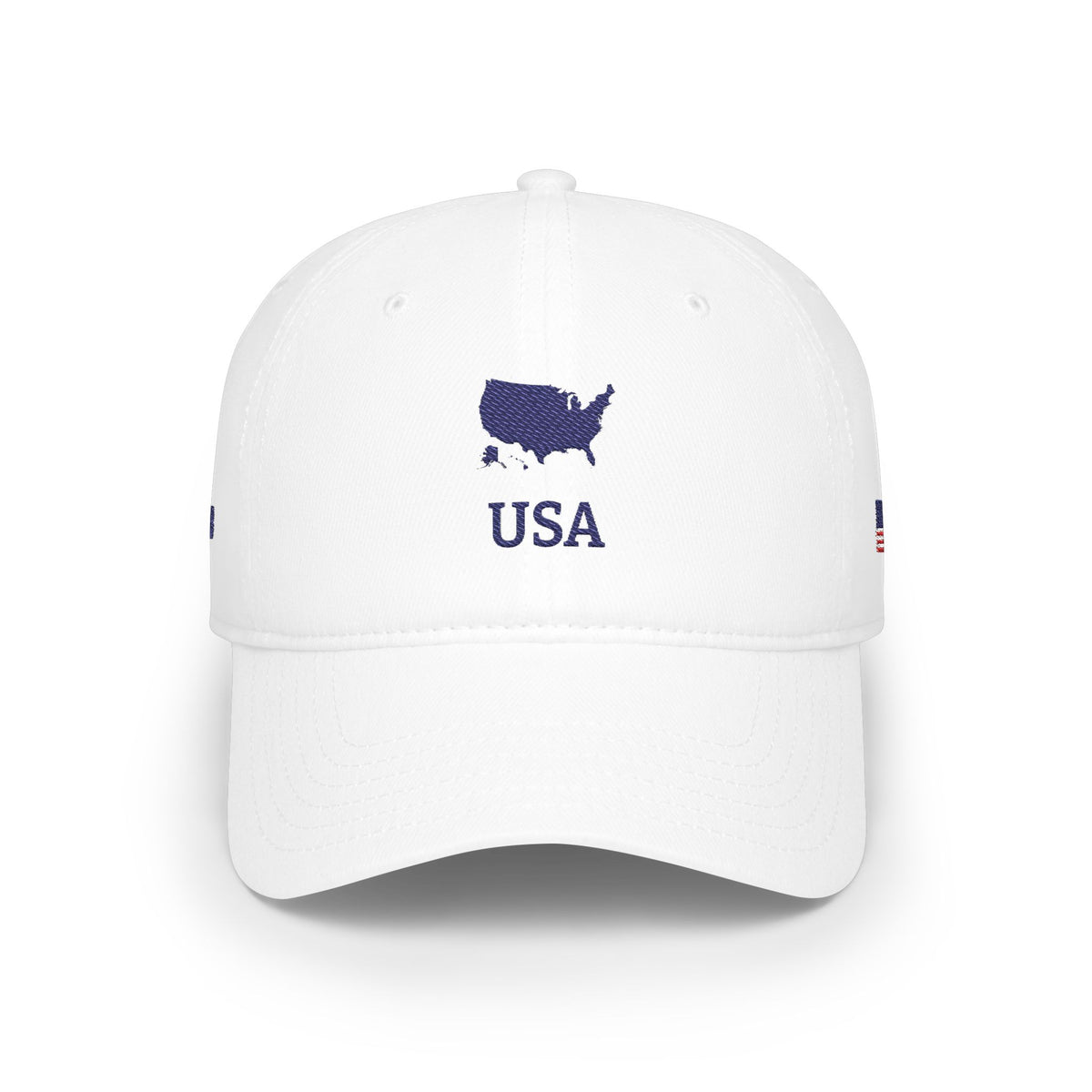 Personalized USA Heritage Hat, American Flag Embroidered Cap, Custom Initials, USA Map Low Profile, Country Shape, Americana, United States - Proud & Loyal