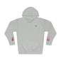 Puerto Rican American Flag Fleece Hoodie | Puerto Rico USA Dual Heritage Gift | Personalized Initials | Embroidered Sleeve Flags - Proud & Loyal