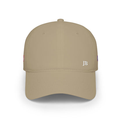 Puerto Rican American Flag Hat Personalized Initials | Puerto Rico USA Dual Heritage Embroidered Cap | Low Profile Cotton Baseball Hat - Proud & Loyal