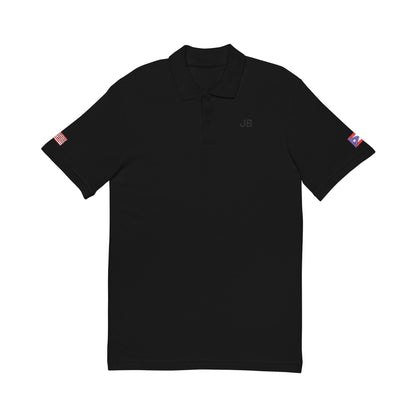 Puerto Rican American Heritage Polo Shirt, Puerto Rico USA Flag Embroidered Polo, Custom Initials, Cotton Pique Shirt, Boricua Gift - Proud & Loyal