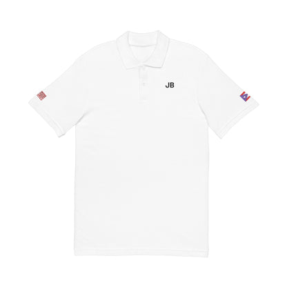 Puerto Rican American Heritage Polo Shirt, Puerto Rico USA Flag Embroidered Polo, Custom Initials, Cotton Pique Shirt, Boricua Gift - Proud & Loyal