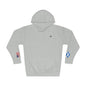 Scottish American Flag Fleece Hoodie | Scotland USA Dual Heritage Naturalization Gift | Personalized Initials | Embroidered Sleeve Flags - Proud & Loyal