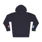 Scottish American Flag Fleece Hoodie | Scotland USA Dual Heritage Naturalization Gift | Personalized Initials | Embroidered Sleeve Flags - Proud & Loyal