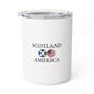 Scottish American Personalized Name Insulated Coffee Mug, Custom Travel Tumbler, Scotland USA Dual Heritage Naturalization Citizen Gift - Proud & Loyal