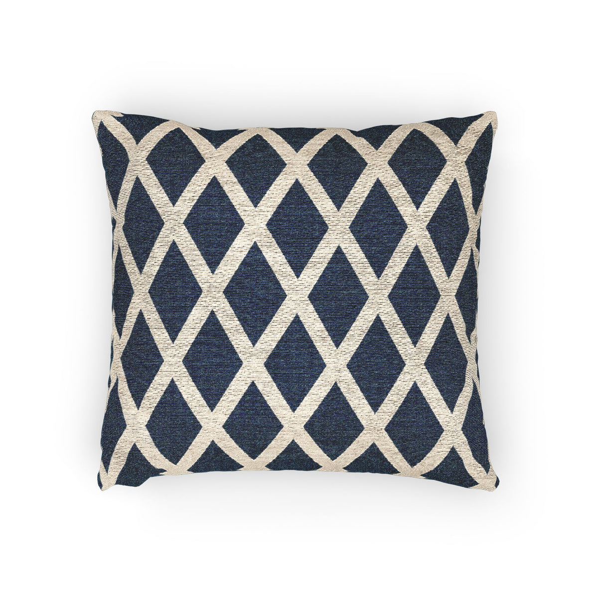 Scottish Flag Navy Diamond Lattice Woven Pillow | Scotland Geometric Throw Pillow - Proud & Loyal