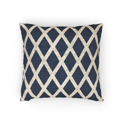 Scottish Flag Navy Diamond Lattice Woven Pillow | Scotland Geometric Throw Pillow - Proud & Loyal