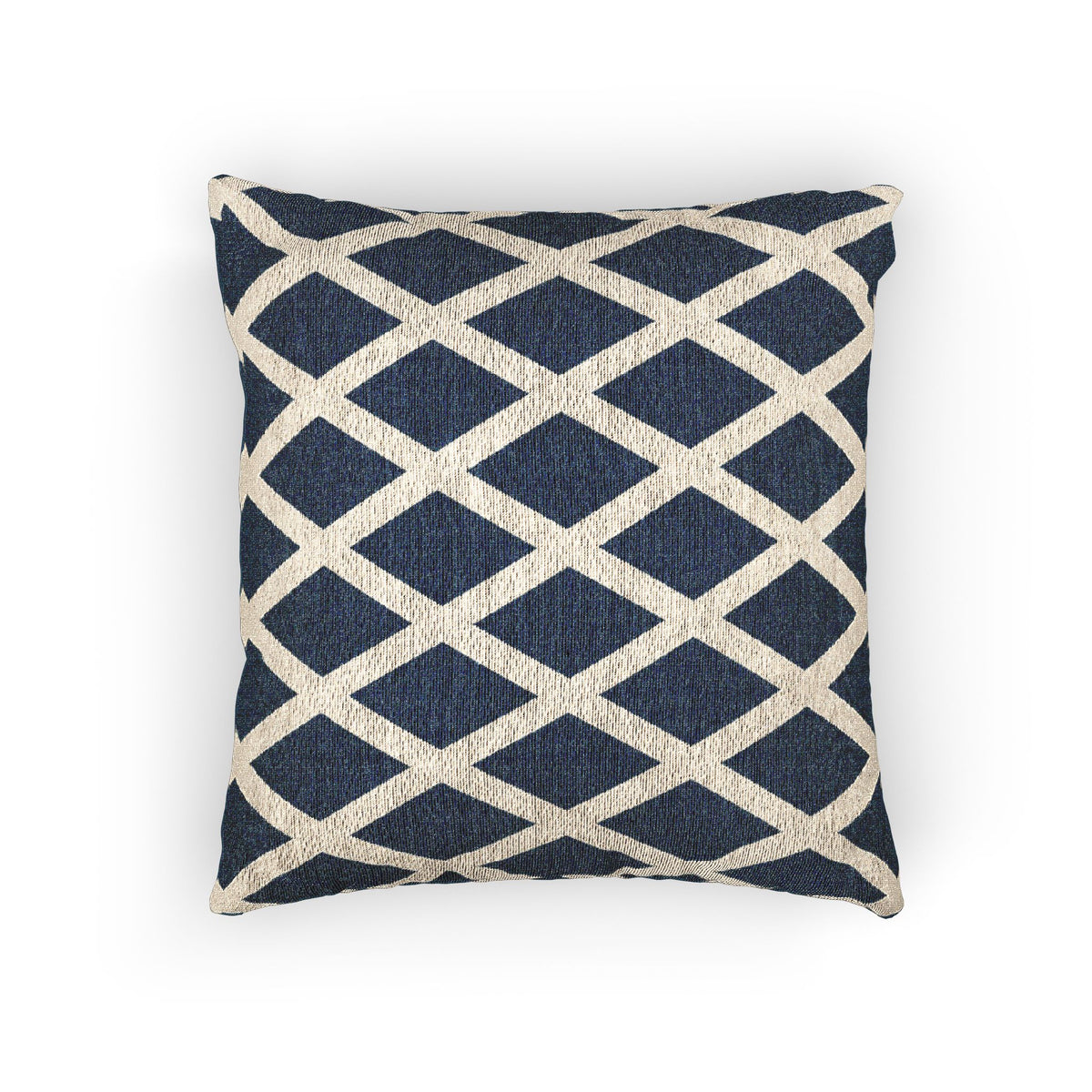 Scottish Flag Navy Diamond Lattice Woven Pillow | Scotland Geometric Throw Pillow - Proud & Loyal