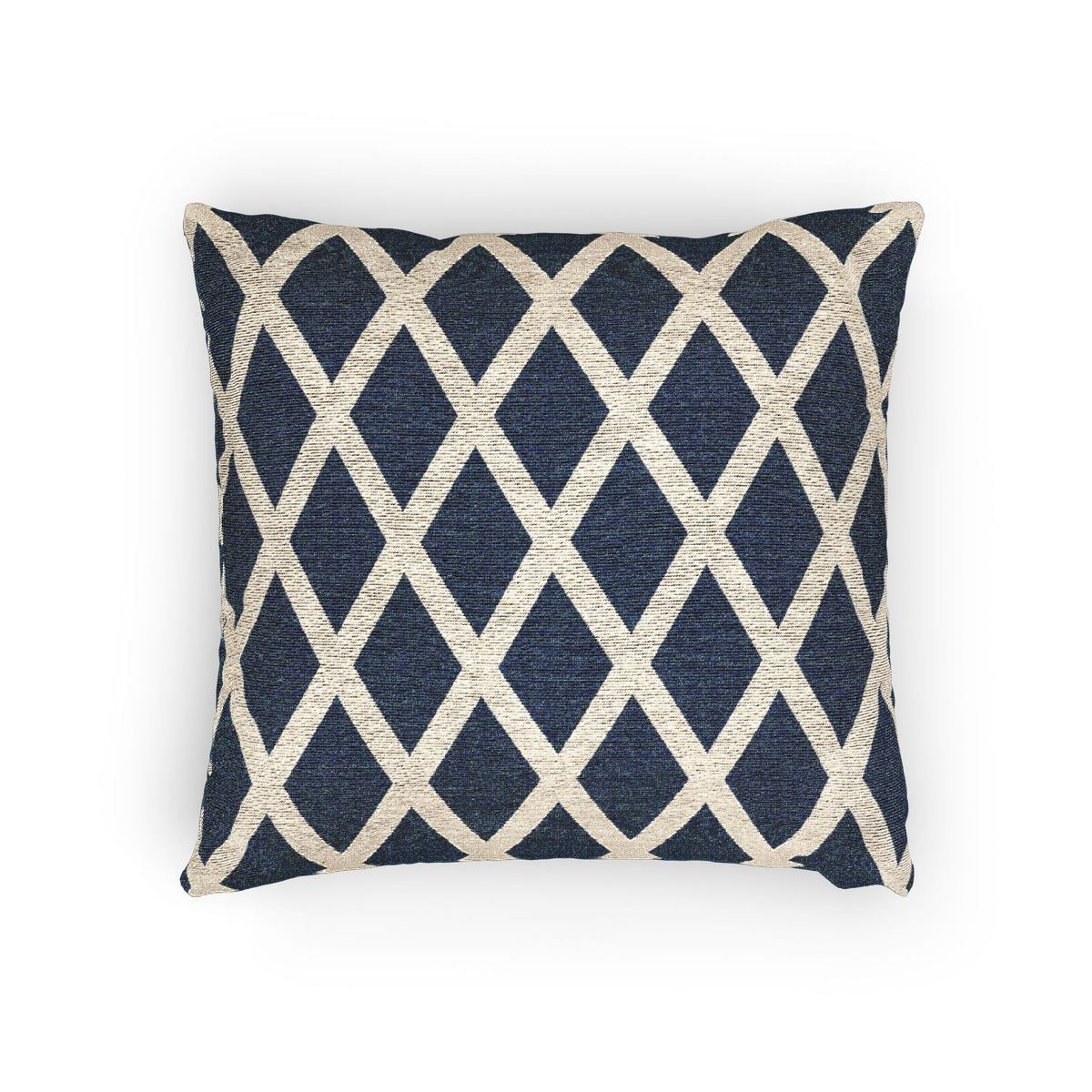 Scottish Flag Navy Diamond Lattice Woven Pillow | Scotland Geometric Throw Pillow - Proud & Loyal