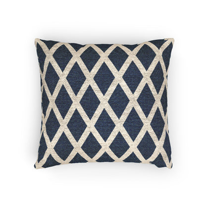 Scottish Flag Navy Diamond Lattice Woven Pillow | Scotland Geometric Throw Pillow - Proud & Loyal