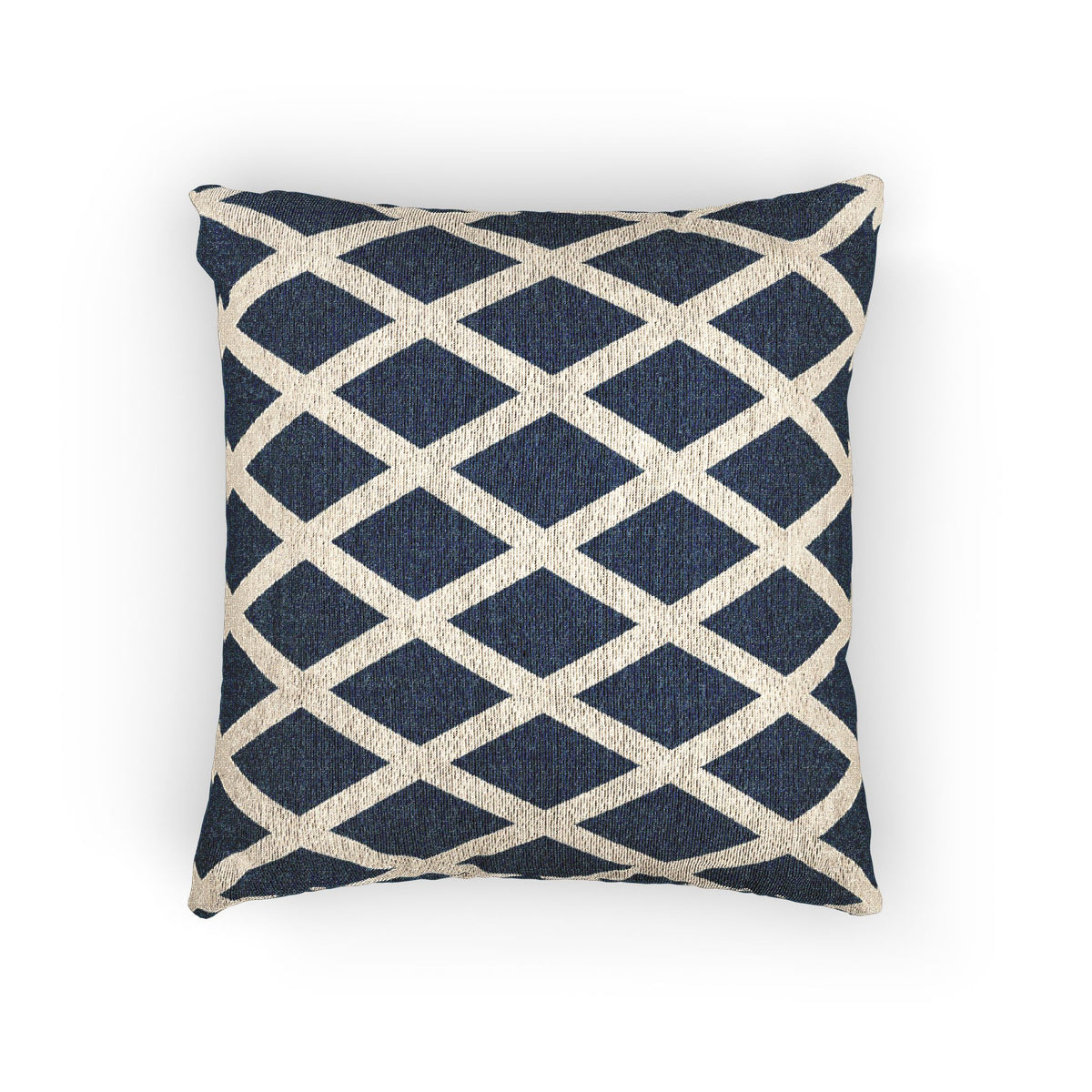 Scottish Flag Navy Diamond Lattice Woven Pillow | Scotland Geometric Throw Pillow - Proud & Loyal