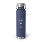 Scottish Heritage Insulated Water Bottle, Copper Lined, Custom Thermos, Scotland Alba Flag Metal Travel Flask, Personalized Name - Proud & Loyal