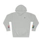 South African American Flag Fleece Hoodie | South Africa USA Dual Heritage Gift | Personalized Initials | Embroidered Sleeve Flags - Proud & Loyal