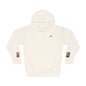 South African American Flag Fleece Hoodie | South Africa USA Dual Heritage Gift | Personalized Initials | Embroidered Sleeve Flags - Proud & Loyal