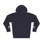 South African American Flag Fleece Hoodie | South Africa USA Dual Heritage Gift | Personalized Initials | Embroidered Sleeve Flags - Proud & Loyal