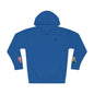 South African American Flag Fleece Hoodie | South Africa USA Dual Heritage Gift | Personalized Initials | Embroidered Sleeve Flags - Proud & Loyal