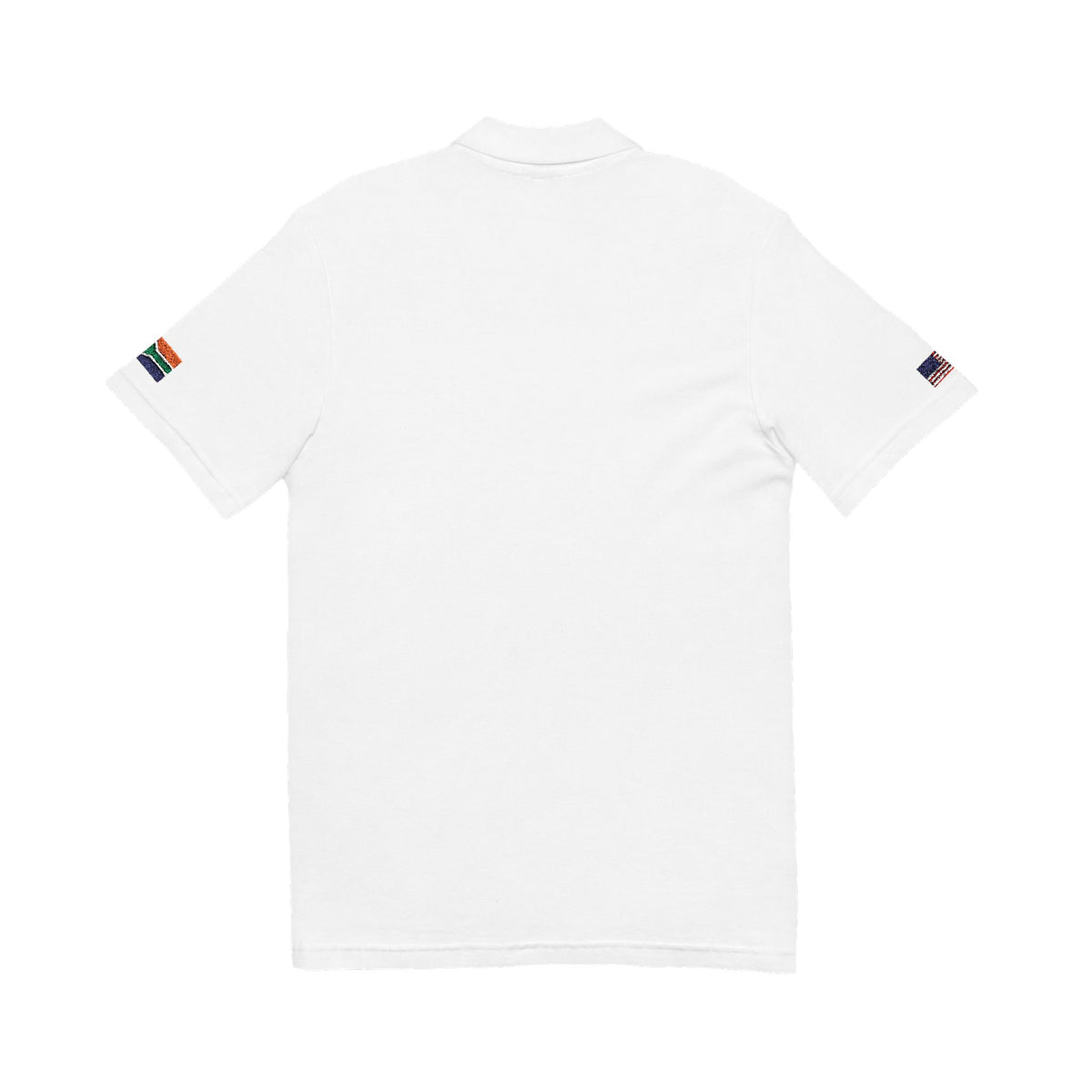 South African American Heritage Polo Shirt, South Africa USA Flag Embroidered Polo, Custom Initials, Cotton Pique Shirt, Heritage Gift - Proud & Loyal