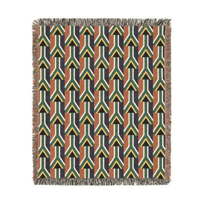 South African Flag Checkered Pattern Woven Blanket | South Africa Throw Pillow - Proud & Loyal