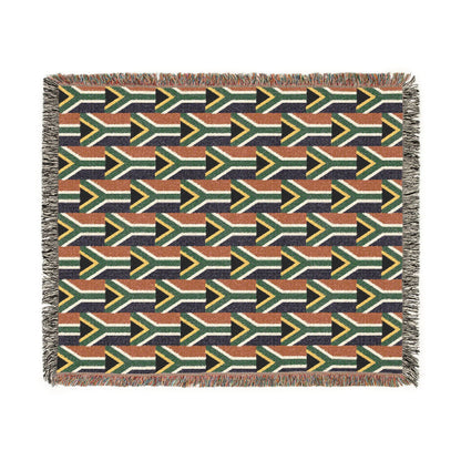South African Flag Checkered Pattern Woven Blanket | South Africa Throw Pillow - Proud & Loyal