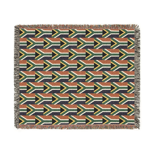 South African Flag Checkered Pattern Woven Blanket | South Africa Throw Pillow - Proud & Loyal