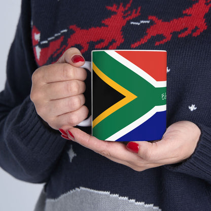 South African Flag Mug | Ceramic Coffee Cup with Flag Wrap - Proud & Loyal