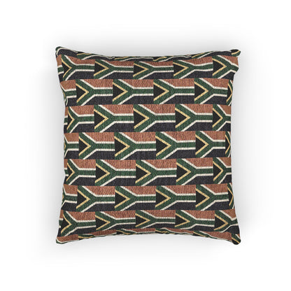 South African Geometric Arrow Pattern Woven Pillow | South Africa Boho Tribal Throw Cushion - Proud & Loyal