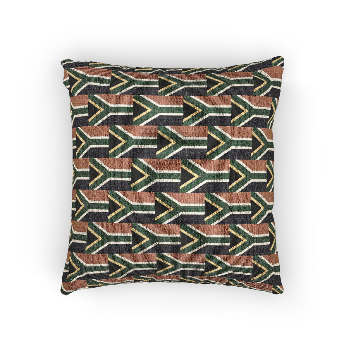 South African Geometric Arrow Pattern Woven Pillow | South Africa Boho Tribal Throw Cushion - Proud & Loyal