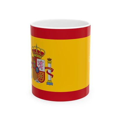 Spain Flag Ceramic Mug | Spanish Coat of Arms Coffee Cup - Proud & Loyal