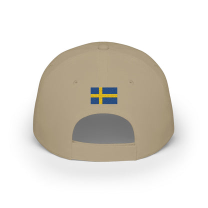 Sweden Embroidered Cap, Sweden Flag Hat, Patriotic Baseball Cap, Swedish Pride Cotton Hat, Unisex Gift, Low Profile Cotton Cap - Proud & Loyal