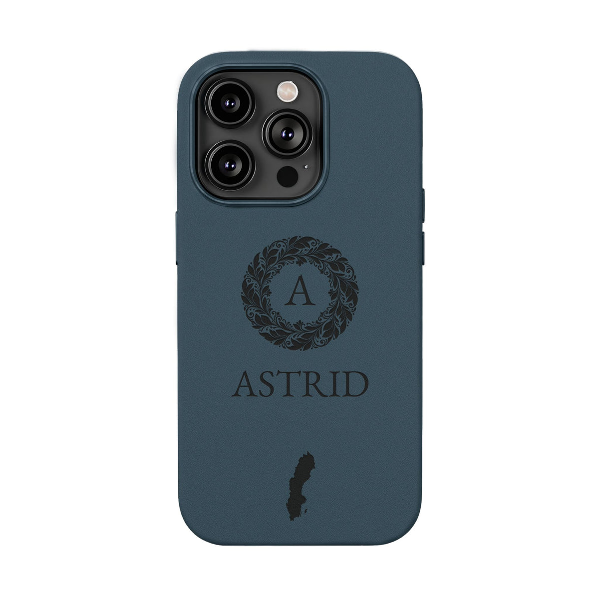 Sweden Vegan Leather iPhone Case, Custom Swedish Monogram Cover, Personalized Name Initials iPhone 16 15 14 13 Pro Max Plus, Patriotic Gift - Proud & Loyal