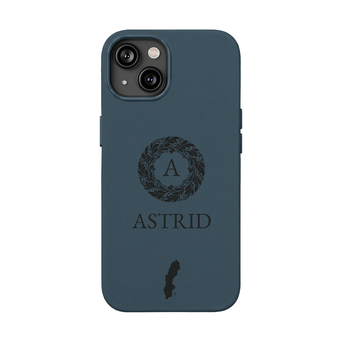 Sweden Vegan Leather iPhone Case, Custom Swedish Monogram Cover, Personalized Name Initials iPhone 16 15 14 13 Pro Max Plus, Patriotic Gift - Proud & Loyal