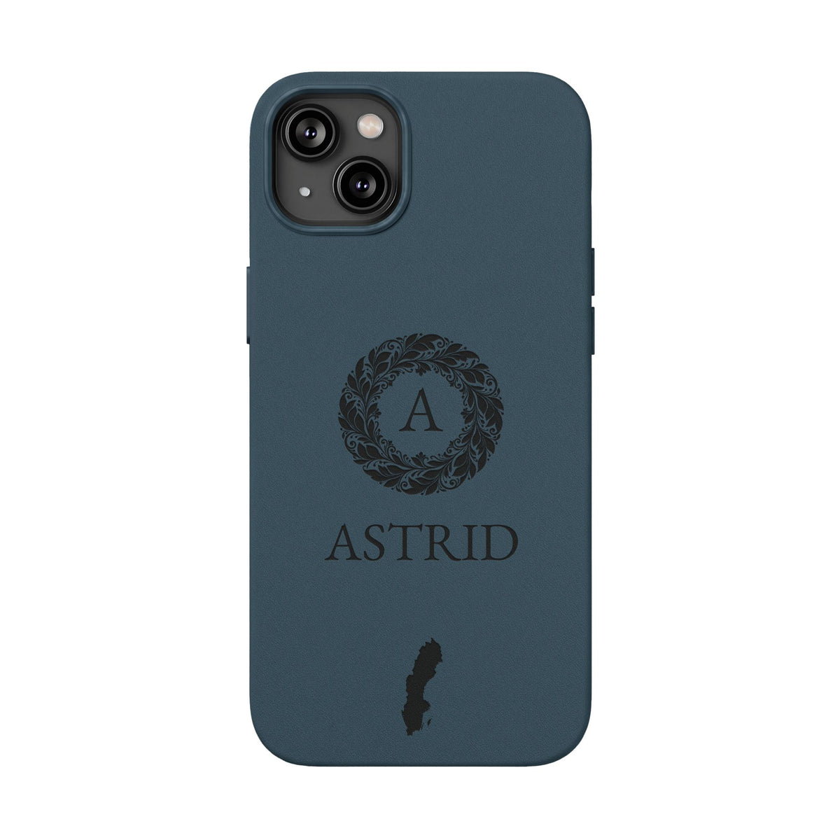 Sweden Vegan Leather iPhone Case, Custom Swedish Monogram Cover, Personalized Name Initials iPhone 16 15 14 13 Pro Max Plus, Patriotic Gift - Proud & Loyal