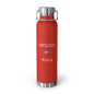 Swedish Heritage Insulated Water Bottle, Copper Lined, Custom Thermos, Sweden Flag Metal Travel Flask, Personalized Name - Proud & Loyal