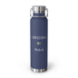 Swedish Heritage Insulated Water Bottle, Copper Lined, Custom Thermos, Sweden Flag Metal Travel Flask, Personalized Name - Proud & Loyal