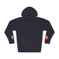Swiss American Flag Fleece Hoodie | Switzerland USA Dual Heritage Naturalization Gift | Personalized Initials | Embroidered Sleeve Flags - Proud & Loyal