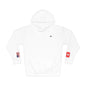 Swiss American Flag Fleece Hoodie | Switzerland USA Dual Heritage Naturalization Gift | Personalized Initials | Embroidered Sleeve Flags - Proud & Loyal