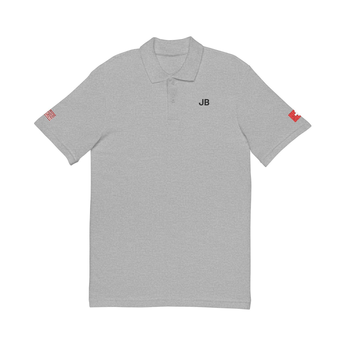 Swiss American Heritage Polo Shirt, Switzerland USA Flag Embroidered Polo, Custom Initials, Cotton Pique Shirt, Swiss Gift - Proud & Loyal