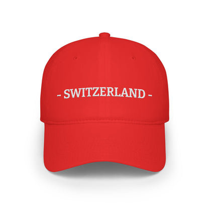 Switzerland Embroidered Cap, Switzerland Flag Hat, Patriotic Baseball Cap, Swiss Pride Cotton Hat, Unisex Gift, Low Profile Cotton Cap - Proud & Loyal
