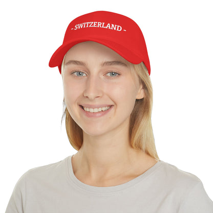 Switzerland Embroidered Cap, Switzerland Flag Hat, Patriotic Baseball Cap, Swiss Pride Cotton Hat, Unisex Gift, Low Profile Cotton Cap - Proud & Loyal