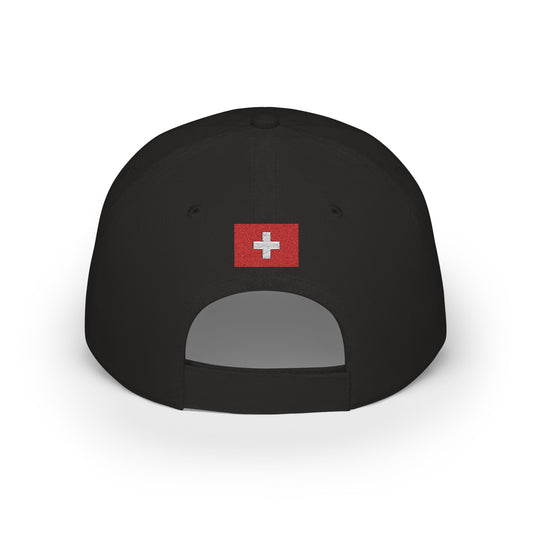 Switzerland Embroidered Cap, Switzerland Flag Hat, Patriotic Baseball Cap, Swiss Pride Cotton Hat, Unisex Gift, Low Profile Cotton Cap - Proud & Loyal