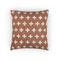 Switzerland Flag Cross Pattern Woven Pillow | Rust Brown Geometric Throw Pillow - Proud & Loyal