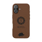 Switzerland Vegan Leather iPhone Case, Custom Swiss Monogram Cover, Personalized Name Initials iPhone 16 15 14 13 Pro Plus, Patriotic Gift - Proud & Loyal