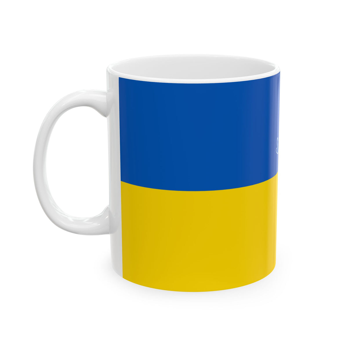 Ukraine Custom Signature Mug, Personalized Heritage Coffee Cup, Tea Mug, Signature Handwritten Ukraine Flag Ceramic Gift - Proud & Loyal