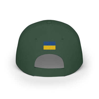 Ukraine Embroidered Cap, Ukraine Flag Hat, Patriotic Baseball Cap, Ukrainian Pride Cotton Hat, Unisex Gift, Low Profile Cotton Cap - Proud & Loyal