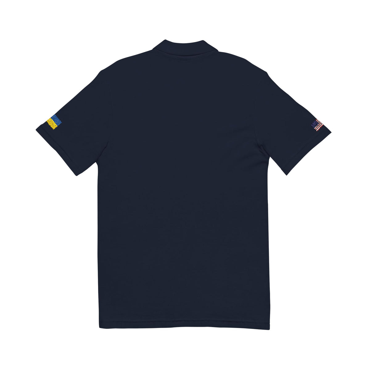 Ukrainian American Heritage Polo Shirt, Ukraine USA Flag Embroidered Polo, Custom Initials, Cotton Pique Shirt, Ukrainian Gift - Proud & Loyal
