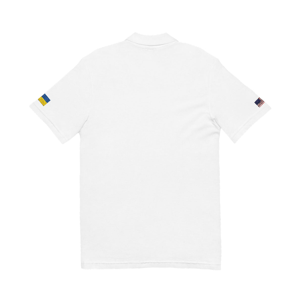 Ukrainian American Heritage Polo Shirt, Ukraine USA Flag Embroidered Polo, Custom Initials, Cotton Pique Shirt, Ukrainian Gift - Proud & Loyal