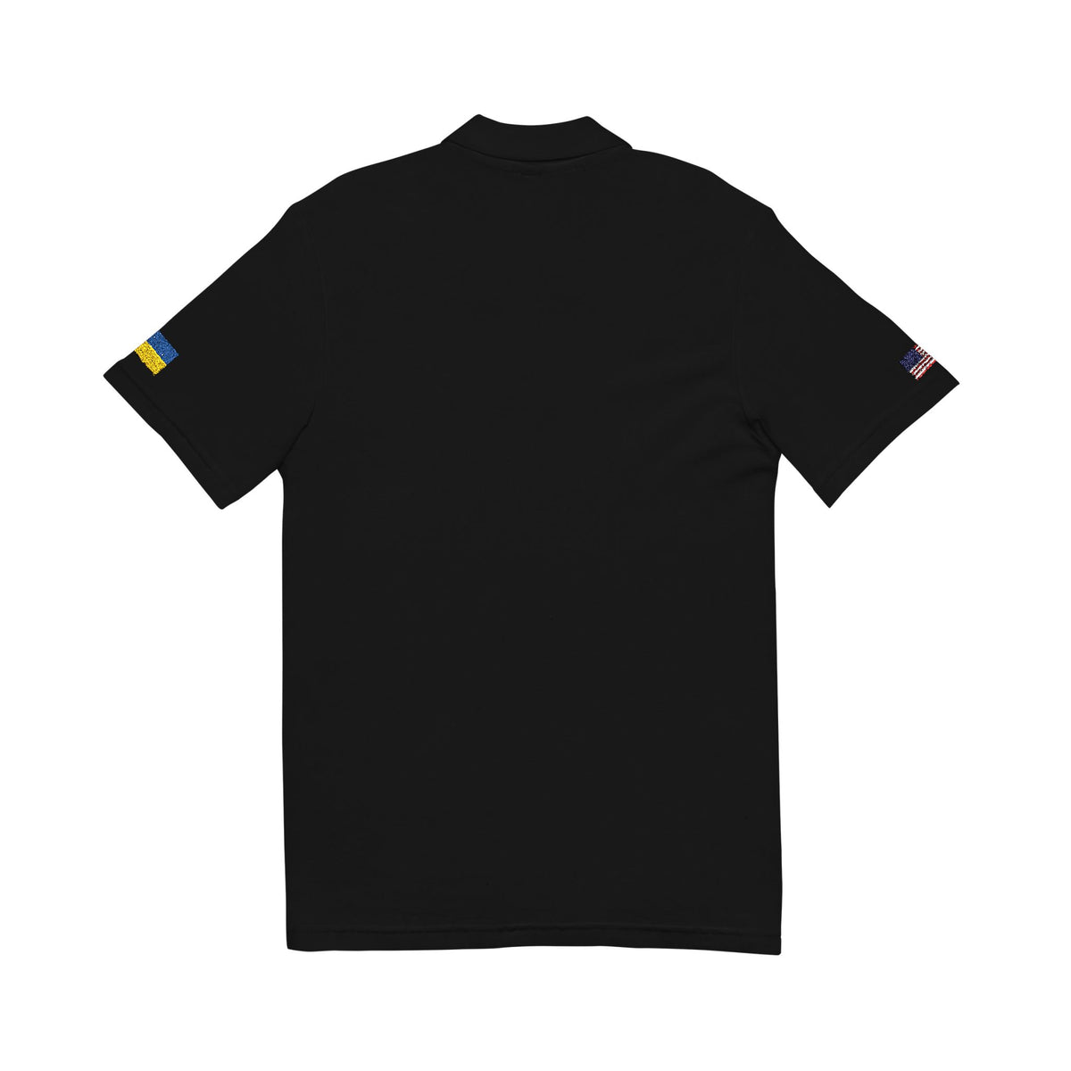 Ukrainian American Heritage Polo Shirt, Ukraine USA Flag Embroidered Polo, Custom Initials, Cotton Pique Shirt, Ukrainian Gift - Proud & Loyal