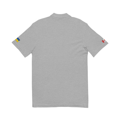 Ukrainian Canadian Embroidered Polo Shirt | Ukraine Canada Dual Heritage Polo | Personalized Initials | Two Flag Heritage Gift - Proud & Loyal