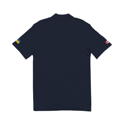 Ukrainian Canadian Embroidered Polo Shirt | Ukraine Canada Dual Heritage Polo | Personalized Initials | Two Flag Heritage Gift - Proud & Loyal